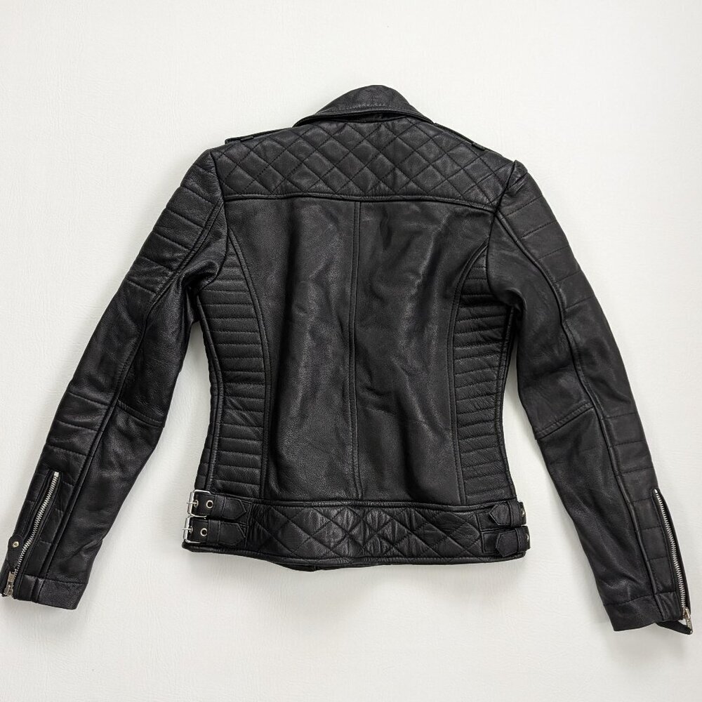 Y&M Leather Women's Leather Moto Jacket XS - Picture 3 of 11
